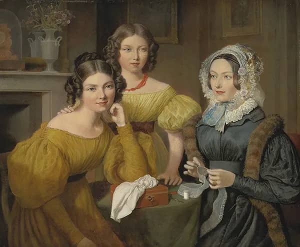Madame Vieyres and her Daughters 1831 | Oil Painting Reproduction