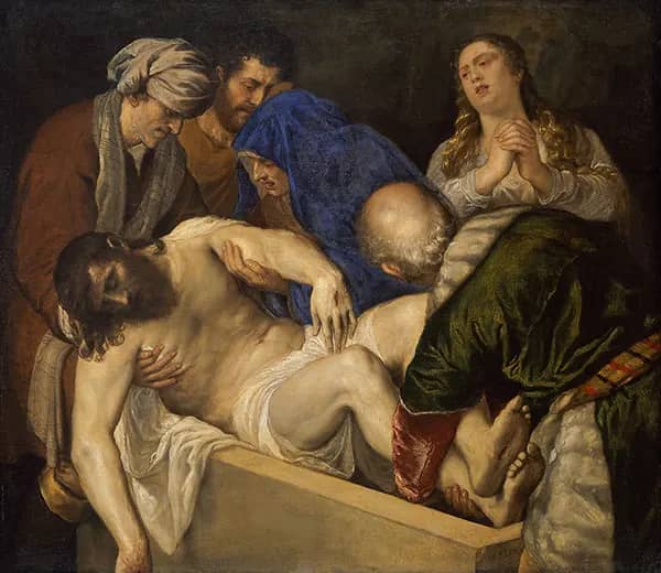 Entombment c1557 by Lambert Sustris | Oil Painting Reproduction