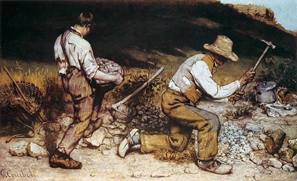 The Stone Breakers 1849 by Gustave Courbet | Oil Painting Reproduction