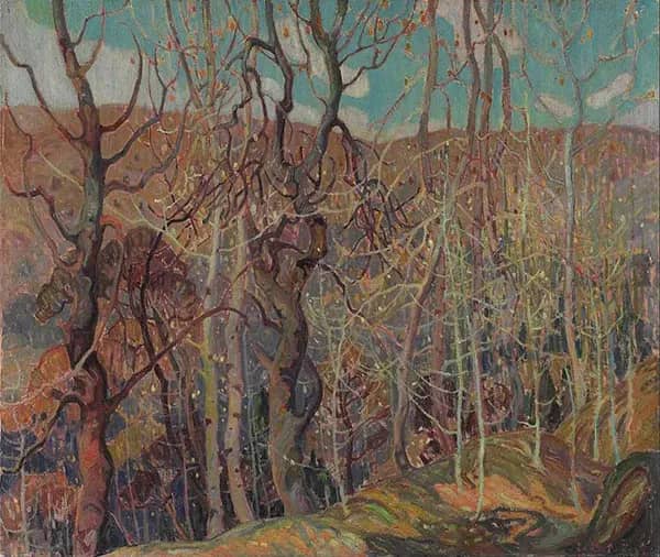 A Silvery Tangle 1921 by Franklin Carmichael | Oil Painting Reproduction