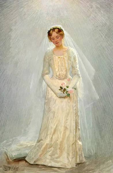 Portrait of a Bride 1904 by Laurits Tuxen | Oil Painting Reproduction