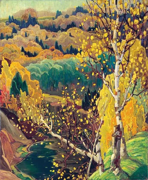 October Gold 1922 by Franklin Carmichael | Oil Painting Reproduction