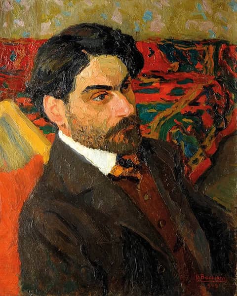 Portrait of a Man 1909 by Umberto Boccioni | Oil Painting Reproduction