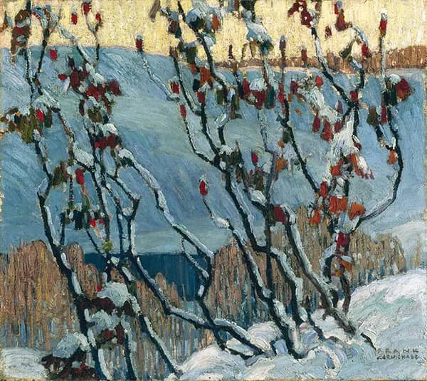 Winter Hillside c1918 by Franklin Carmichael | Oil Painting Reproduction