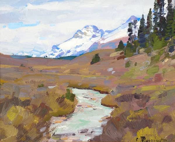 Red Castle Creek Alberta by Carl Rungius | Oil Painting Reproduction