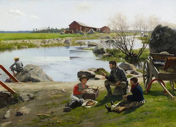 A Rest on the Way to the Fair 1886 | Oil Painting Reproduction