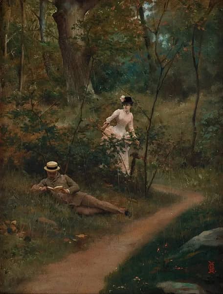 Courtship 1927 by Gunnar Berndtson | Oil Painting Reproduction