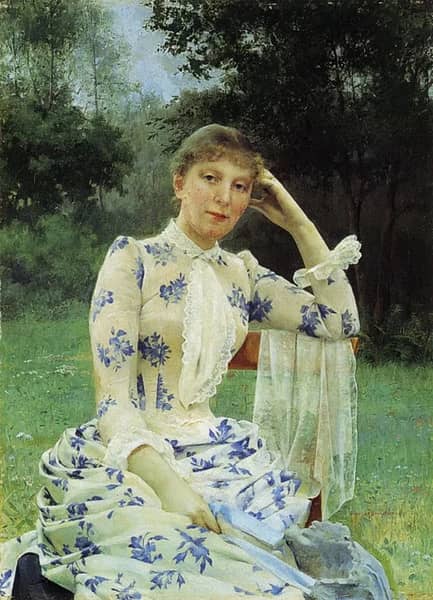 Portrait of Eva Aminoff by Gunnar Berndtson | Oil Painting Reproduction