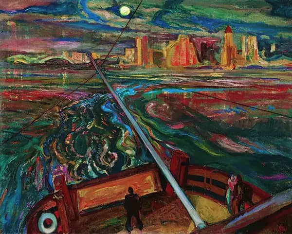 Night Ferry, Vancover 1937 by Frederick Varley | Oil Painting Reproduction