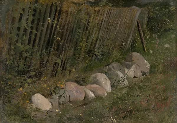 Picket Fence by Wilhelm Kuhnert | Oil Painting Reproduction