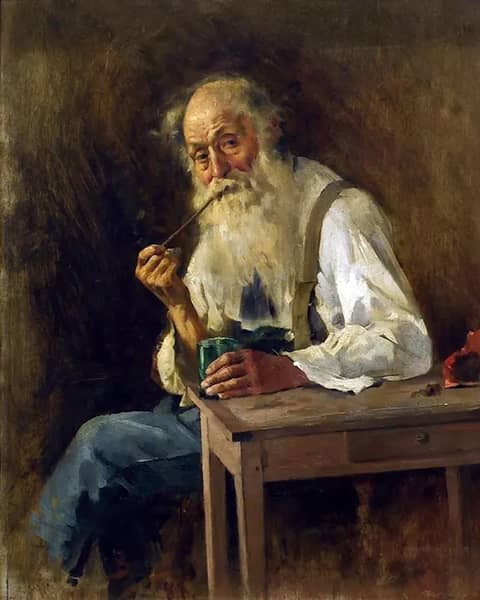 Old Man with his Glories 1887 by Joan Brull | Oil Painting Reproduction