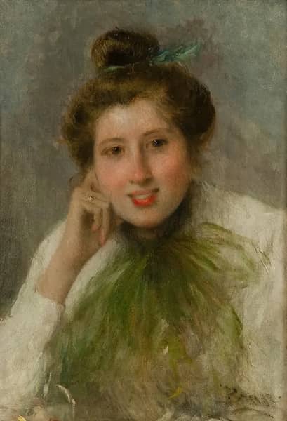 Portrait of a Woman by Joan Brull | Oil Painting Reproduction