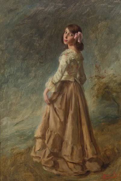 Young Lady by Joan Brull | Oil Painting Reproduction