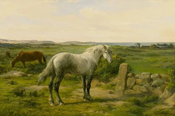 Horses near the Seaside by Rosa Bonheur | Oil Painting Reproduction