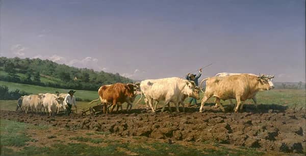 Ploughing in Nevers 1849 by Rosa Bonheur | Oil Painting Reproduction