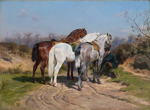 Relay Hunting 1887 by Rosa Bonheur | Oil Painting Reproduction