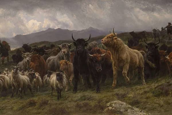 The Highland Raid 1860 by Rosa Bonheur | Oil Painting Reproduction