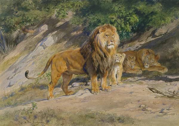 The King Watches 1887 by Rosa Bonheur | Oil Painting Reproduction