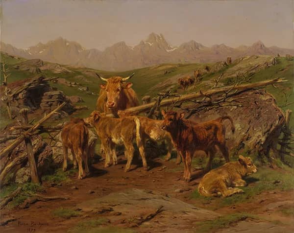 Weaning the Calves 1879 by Rosa Bonheur | Oil Painting Reproduction