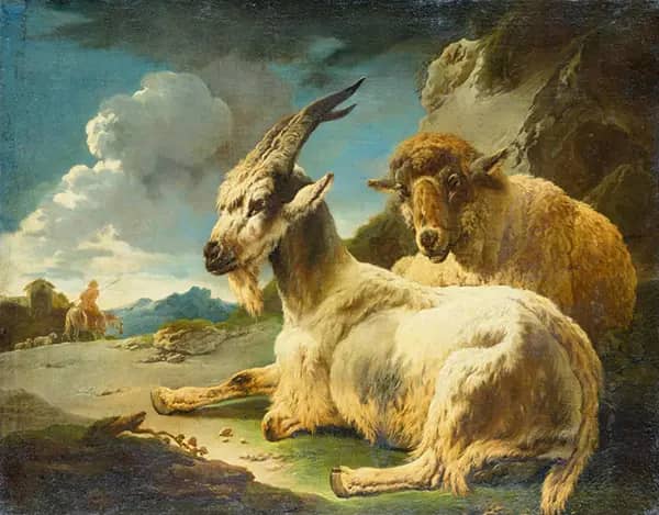 Sheep in a Rocky Landscape | Oil Painting Reproduction