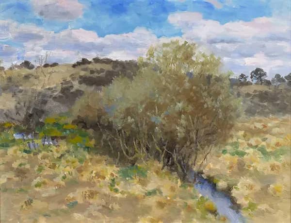 Landscape with Creek by Bruno Liljefors | Oil Painting Reproduction