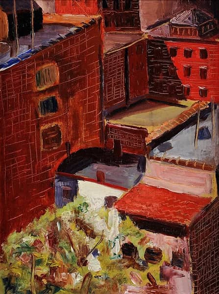 Over Harlem Rooftops 1928 | Oil Painting Reproduction