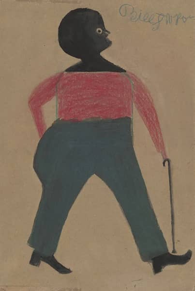 Man Walking 1940 by Bill Traylor | Oil Painting Reproduction