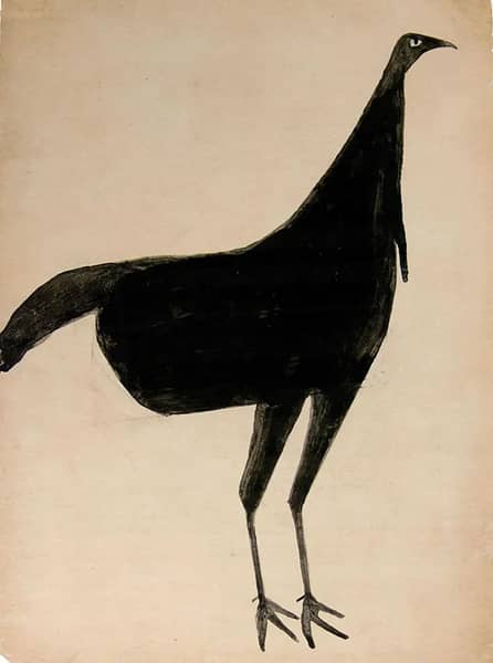 Black Turkey by Bill Traylor | Oil Painting Reproduction