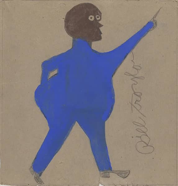 Fat Man in Blue by Bill Traylor | Oil Painting Reproduction