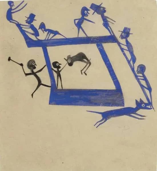 Figures Construction by Bill Traylor | Oil Painting Reproduction