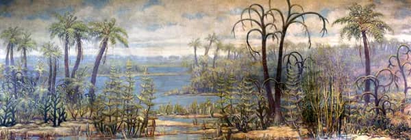 Early Terrestrial Plants by Charles R Knight | Oil Painting Reproduction