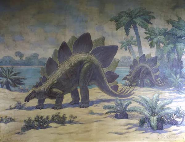 Stegosaurus 1927 by Charles R Knight | Oil Painting Reproduction