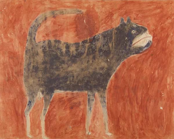 Mean Dog by Bill Traylor | Oil Painting Reproduction