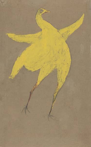 Yellow Chicken by Bill Traylor | Oil Painting Reproduction