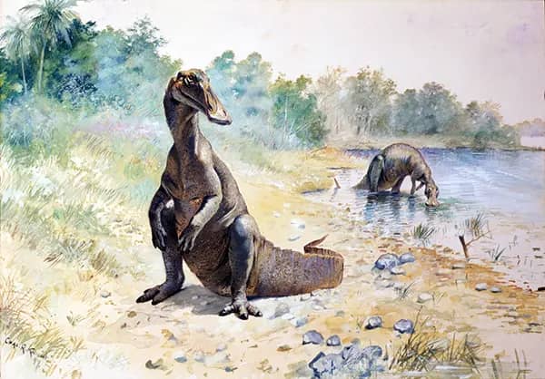 Trachodon by Charles R Knight | Oil Painting Reproduction