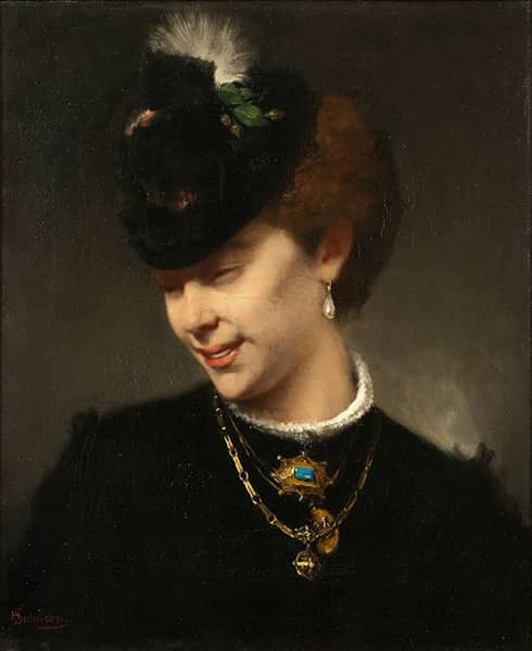 A Parisian Lady by Hugo Salmson | Oil Painting Reproduction