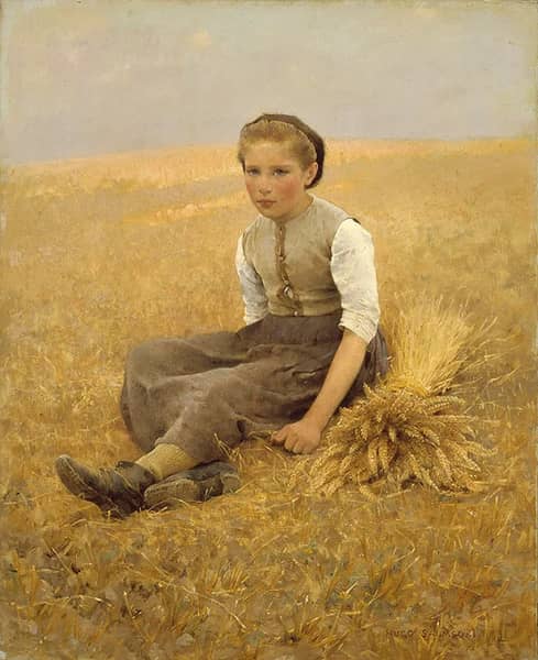 The Little Gleaner by Hugo Salmson | Oil Painting Reproduction