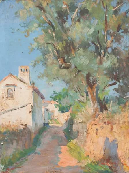 A Street View by Carlos Reis | Oil Painting Reproduction