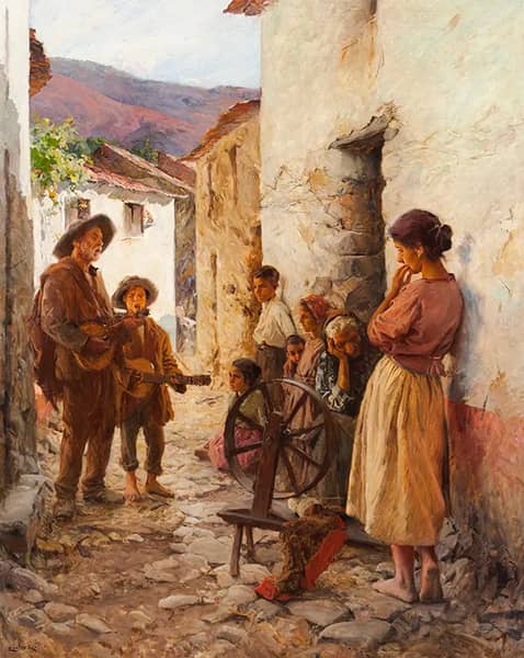 Cantigas d'Amor 1929 by Carlos Reis | Oil Painting Reproduction
