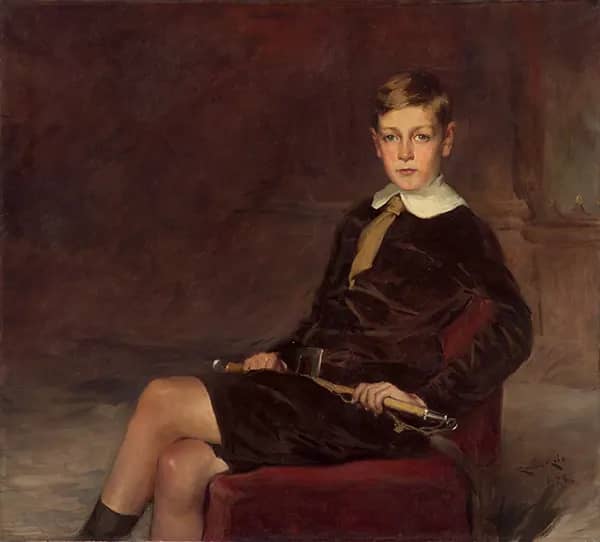 Portrait of Young Boy by Carlos Reis | Oil Painting Reproduction