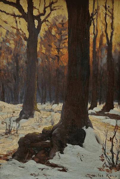 Winter Landscape by Carlos Reis | Oil Painting Reproduction