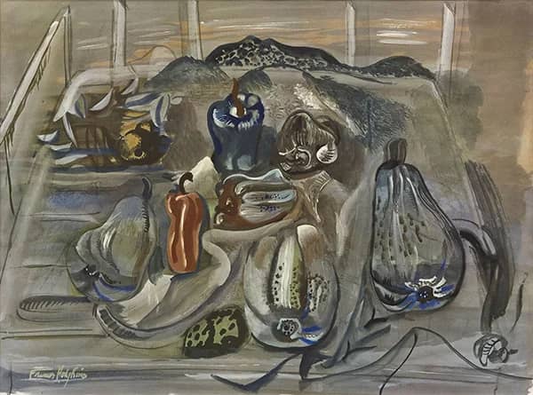 Pumpkins 1952 by Frances Hodgkins | Oil Painting Reproduction