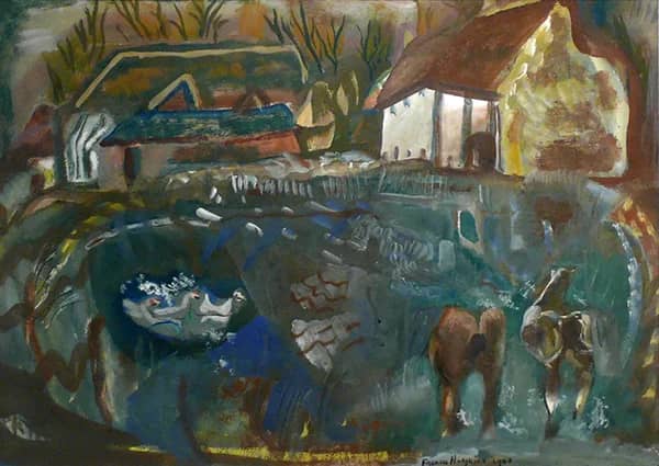 The Farm Pond 1943 by Frances Hodgkins | Oil Painting Reproduction