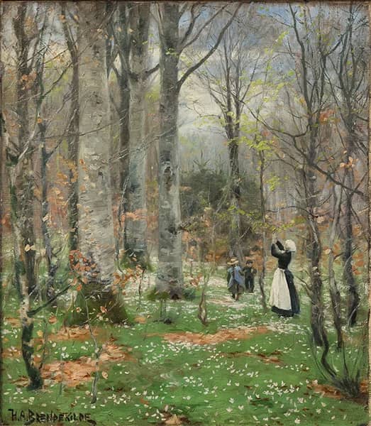 Spring Beech Forest 1900 | Oil Painting Reproduction