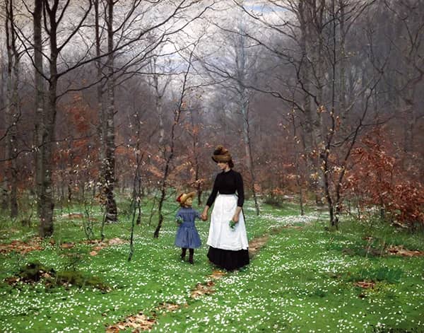 Springtime the First Anemones 1889 | Oil Painting Reproduction