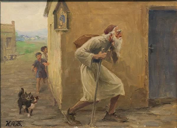 The Wandering Jew by Hans Andersen Brendekilde | Oil Painting Reproduction