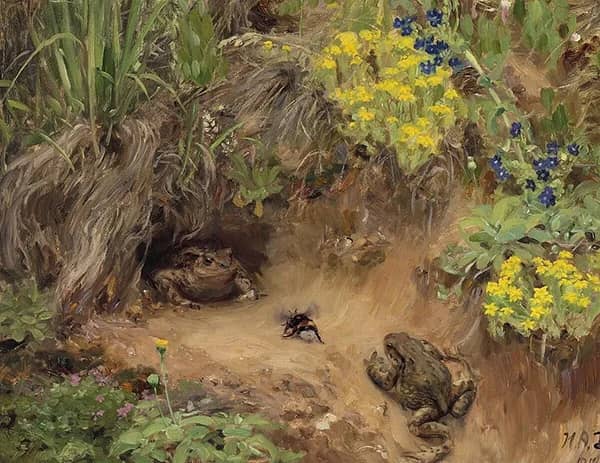 Toads and a Bumblebee 1912 | Oil Painting Reproduction