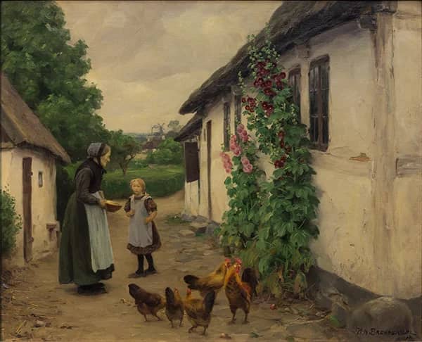 Visiting Grandma 1914 | Oil Painting Reproduction
