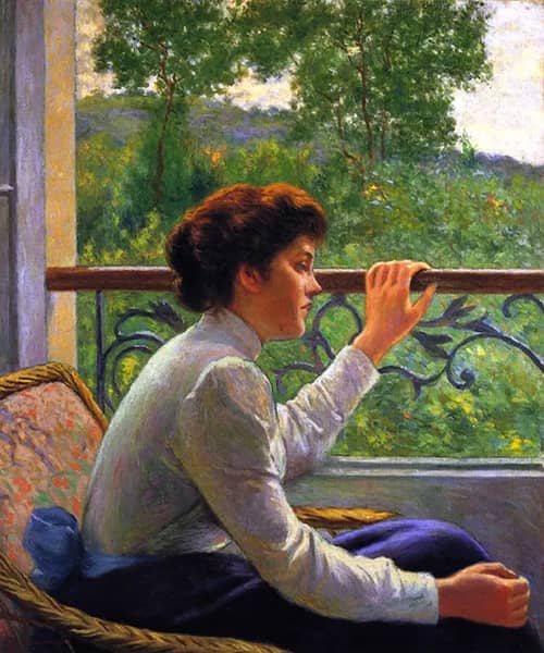 Girl by the Window by Federico Zandomeneghi | Oil Painting Reproduction