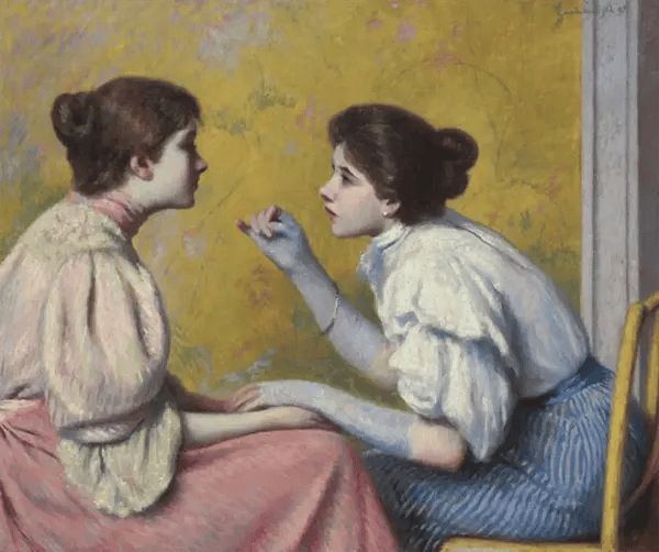 Intersting Conversation 1895 | Oil Painting Reproduction